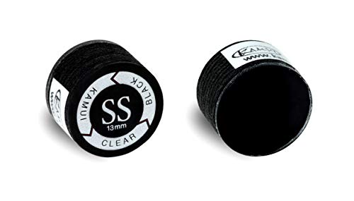 Kamui Clear Black Laminated Pool Billiard Cue Tip - 1 Pc (Super Soft, 13 Mm) #TOP2
