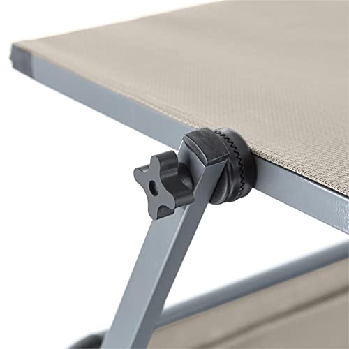 Blumfeldt Amalfi Folding Lounge Chair, Pool Lounge Chairs For Outside, Portable Tanning Chair, Chaise Lounge Outdoor, Pool Chairs, Outdoor Lounge Chairs - 5 Reclining Positions - Sunshade - Beige #TOP2