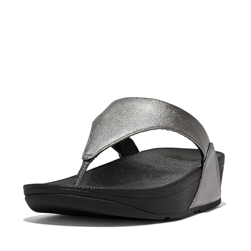 Image of FitFlop Womens Lulu Leather Toe Post Sandals
