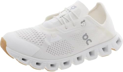 ON Women's Cloud 5 Coast Sneakers, Undyed-White | White, 5 Medium