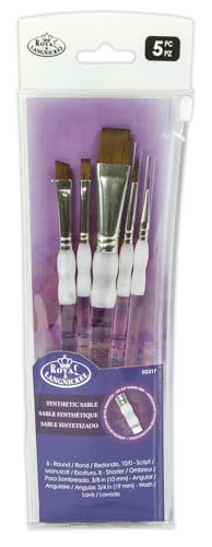 Royal & Langnickel - Soft Grip Synthetic Sable WASH Variety, Clear