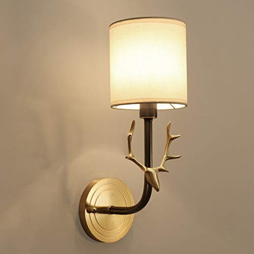 Lampe de chevet goût élevé applique murale cerf art de vivre européen