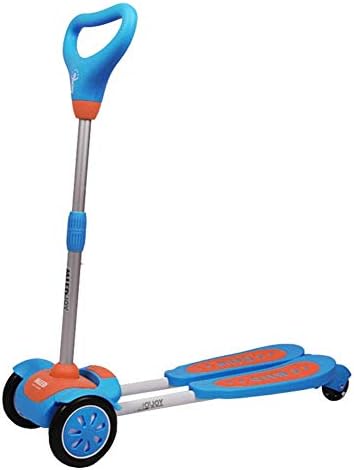 SZNWJ Ygqtbc Foldable Scooter for Kids, Boys Scooter with 2 Shining Wheels Girls,Wheel Kick Scooter with Foot Brake,Adjustable Handles & Lightweight Construction (Color : Blue)