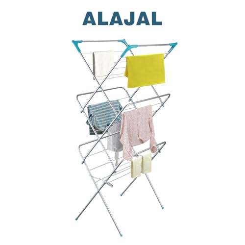 AL AJAL 3 Tier Clothes Airer Clothes Drying Rack Drying Indoor and Outdoor Laundry Rack with Non-Slip Feet Flat Foldable Space - Image 2
