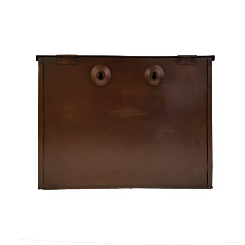 Benjara Bm15926 Spacious Envelope Shaped Wall Mount Iron Mail Box, Copper Finish #TOP4