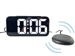 fjshellhome Extra Loud LED Alarm Clock with Vibration for Bedroom,Extreme Bed Shaker Alarm Clock
