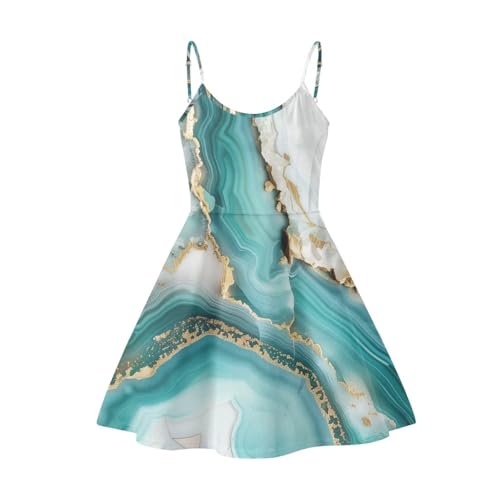 Image of Spaghetti Strap Midi Satin Dresses Summer Sleeveless Sundree Women Girl Beach Party Swing Dress