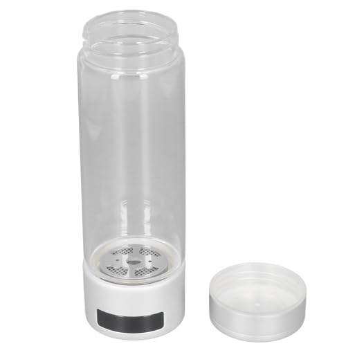 Bouteille d'eau hydrogène Pilipane 400ml en verre borosilicate argent