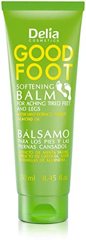 Delia Cosmetics Good Foot – Bálsamo – Crema suavizante para pies y piernas pesados y cansados – Extracto de menta y aceite de almendras dulces – Elimina la hinchazón – 250 ml