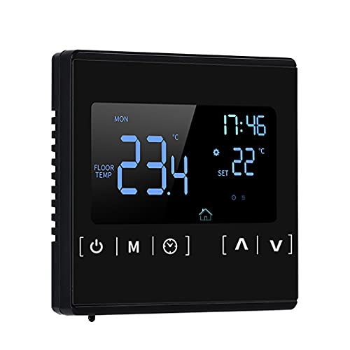 HIONJIN Water Heating Thermoregulator LCD Touch Screen Thermostat Electric Floor Heating System Temperature Controller Tools(D)