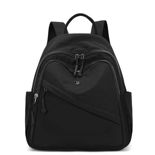 Image of Backpack for Women Small, Mini Nylon Travel Backpack Purse, Shoulder Bag Cute Lightweight Daypack for Ladies (Black)
