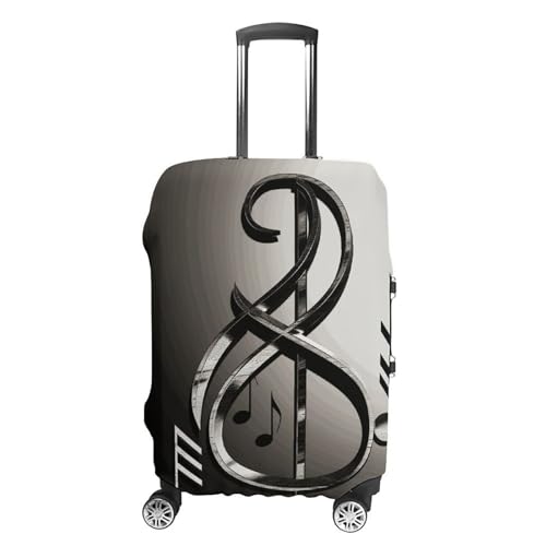 Music Symbol Printed Luggage Cover Protector, Fits 18-32 Inch Luggage