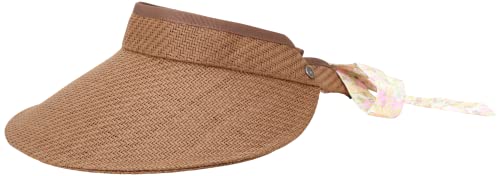 Hurley Women's Straw Visor - Sorrento Wide Brim Sun Visor, Size One Size, Brown #TOP2