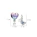 Vurotry 2Pcs Happy Birthday Balloon Pendant Birthday Fashion Love Heart Charm Balloon Butterfly Dangle Pendant for Women Jewelry (Chroma)