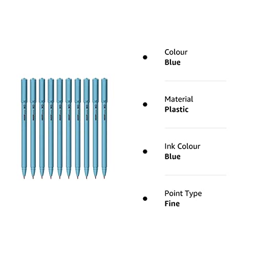 Hauser XO Ball Pen Box Pack | Tip Size 0.6 mm | Blue Ink, Set of 10 XO Ball Pen Wallet Pack | 0.6 mm Tip Size | Blue Ink, Set of 10