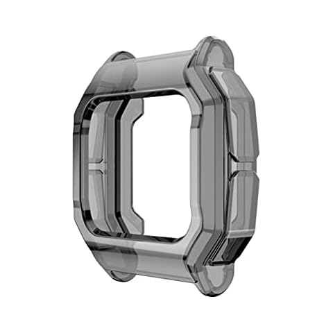 Case Compatible with Huami Amazfit Neo Smartwatch, Soft TPU Protective Case Cover, Anti-Scratch Protective Shell, Smart Watch/Fitness Tracker Cover - Transparent/Black Cover