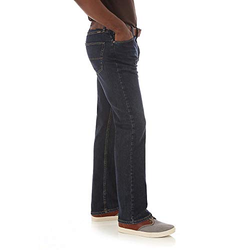 Wrangler Mens Straight Fit Comfort Flex Jeans 42W x 30L Denim Blue2