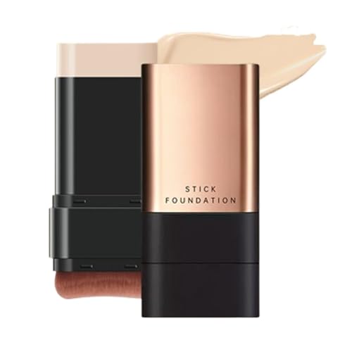 Base de maquillaje en barra antiarrugas de lujo 6 en 1 para pieles maduras, Luxury Anti-Wrinkle Foudation Stick 2 en 1, base de maquillaje en barra Flawless Eraser de Corea, cabezal doble (01#)