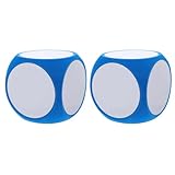 Angoily Dés Géants en Mousse Effaçables À Sec 10Cm X 10Cm Lot De 2 Cubes Vierges pour Jeux Éducatifs Mathématiques Et Bricolage en Classe