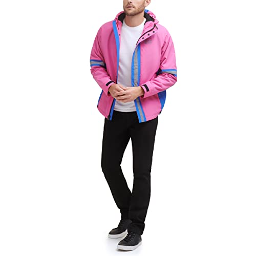 Image of DKNY mens Dkny Men's Taslan Performance Hoody With Reflective Detail
