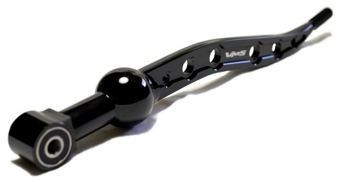 VMS Racing Dual Bend SHORT THROW SHIFTER in BLACK CNC Aluminum for Honda Civic (88-00) and Del Sol (93-97) EK EK4 EK9 EM1 EF EF9 EG EG6 EJ1 D15 D16 B16 B18 JDM 88 89 90 91 92 93 94 95 96 97 98 99 00 1988 1989 1990 1991 1992 1993 1994 1995 1996 1997 1