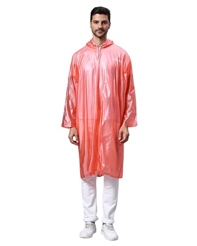Image of ZEEL Unisex Outdoor Rain Poncho for Adult, Waterproof, Lightweight & Packable, Polyester Pullover Full Sleeves Hooded Rainwear, Poncho for Camping, Hiking, Travelling (EQRT101 AZ30, Free Size)