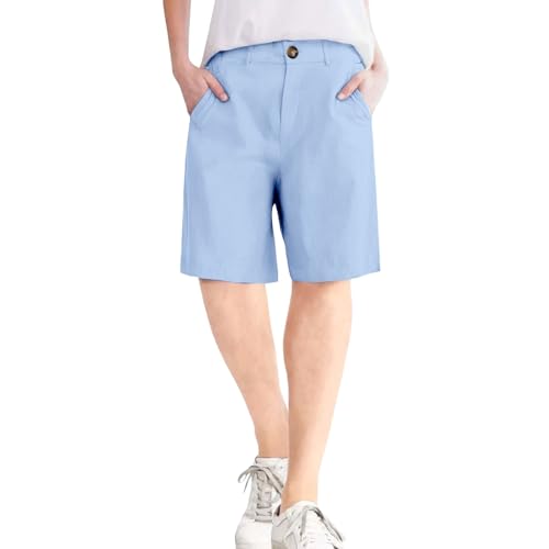 Short de sport femme bleu S en maille fluide pour le running