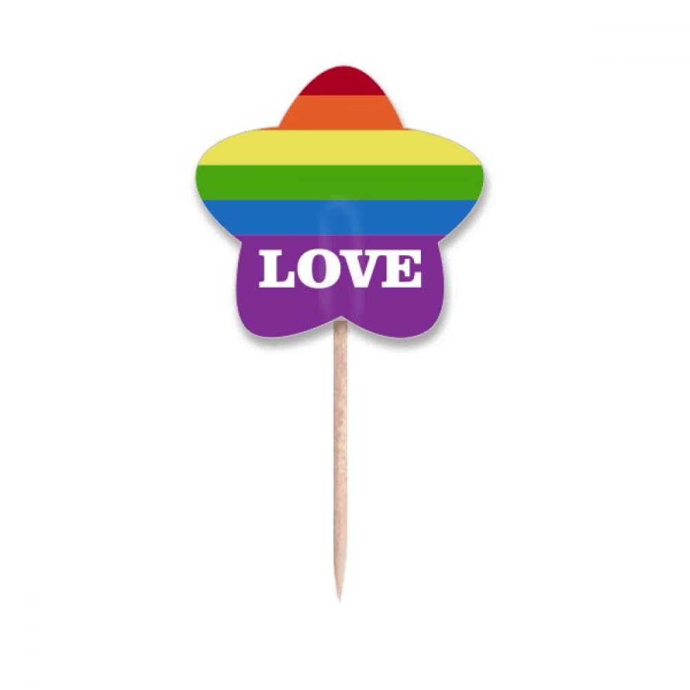 Cupcake Picks Arc-en-ciel LGBT Topper de Gâteau et Décoration de Table Fête Pride