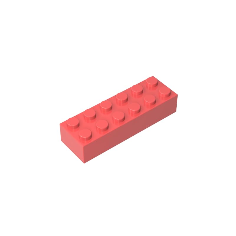 XYEIUGO 44237 Basic Bricks Brick 2x6, Coral Orange, 10 PCS — image 1
