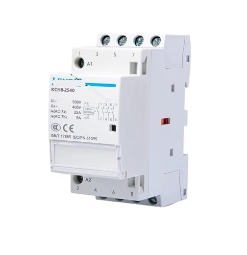Contacteur AC 4P 25A 4NO modulaire rail DIN pour tableau electrique monophasé