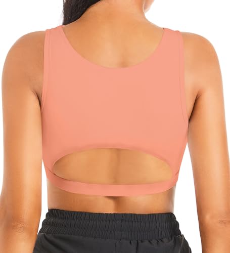 Image of Betaven Push up Sports Bra for Women Sexy Hollow Crop Tops with Removable Cups Workout Fitness Yoga Bra Medium Support