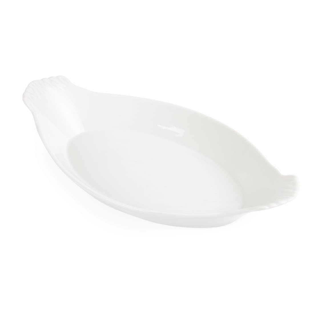 Olympia Whiteware - Platos ovalados para servir (6 unidades, 320 x 177 mm)