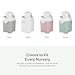 Foundations Mini Diaper Pail with Airtight Lid, Durable & Odorless Diaper Disposal, Large Capacity, Holds up to 30 Newborn Diapers, Refill with Any Bags, Pink