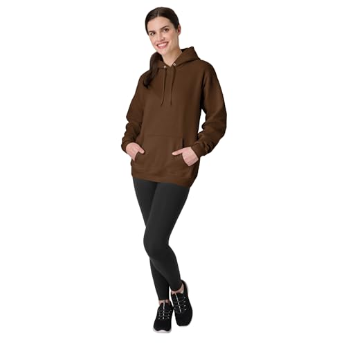 Image of Hanes Men's, EcoSmart, Cotton-Blend Hooded Sweatshirt, Plush Fleece Pullover Hoodie