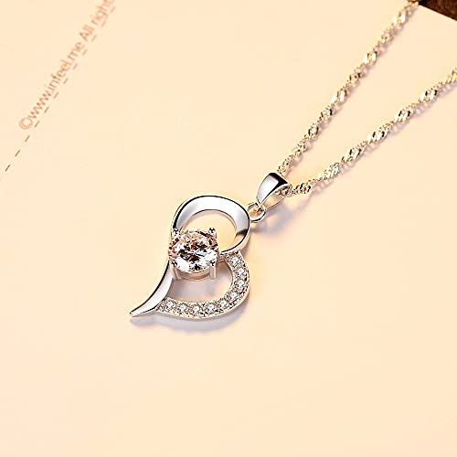 Colliers pour femmes en cristal avec pendentif cœur délicat - 2