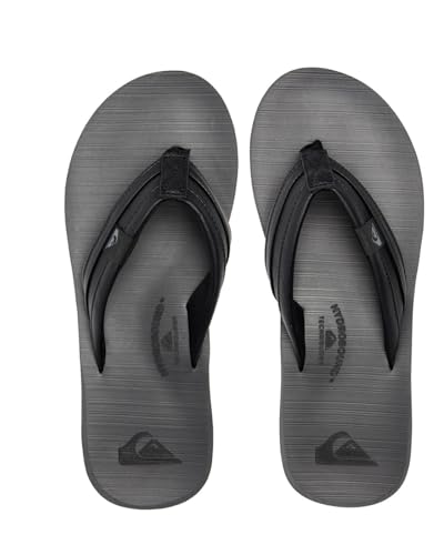 Image of Quiksilver Carver Suede Flip Flops for Men, Arch Support Athletic Mens Sandals, Thong Mens Slides
