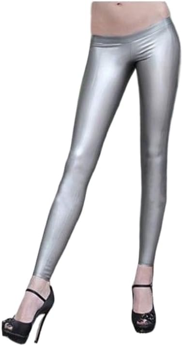 Sexy Womens Latex Legging Fetish Tight Pants Bar Casual Rubber 0.4mm