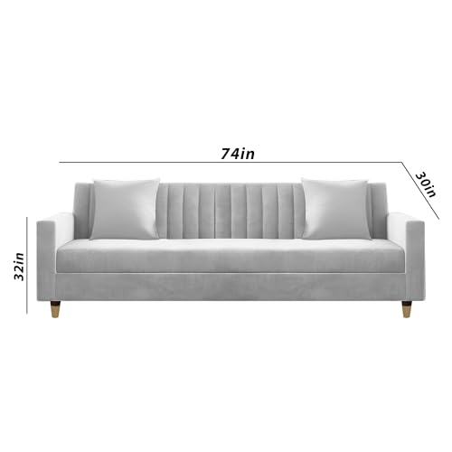 Image of Casaliving Garcia 3+2+1 Seater Sofa Set for Living Room (Grey Colour) Premium Fabric Sofa