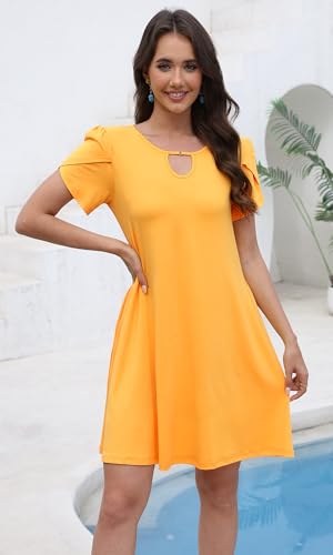 Image of COSSEN Women's Summer Casual Tshirt Dress Crew Neck