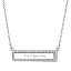 G. Horizontal CZ Bar|Silver Engraving