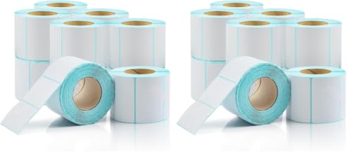 Image of Bonvoisin Printing Scale Label Rolls, 58 X 40 mm, Barcode Label, 12 Rolls Per Case (Pack of 2)