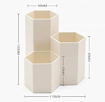 Pen Stand, Stylish Hexagonal Desktop Organizer, Desk Organizer, Cosmetic Storage Box, Stationery Organizer, Multifunction Classification Box, Small Item Holder, Desk, Space Utilization Up, Office