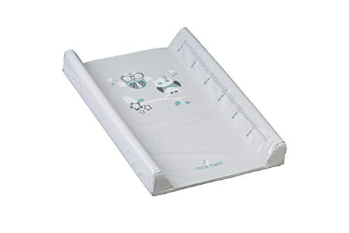 Matelas plan à langer luxe pour bébé 50 X 70 cm, Motif:Chouette - gris Cover