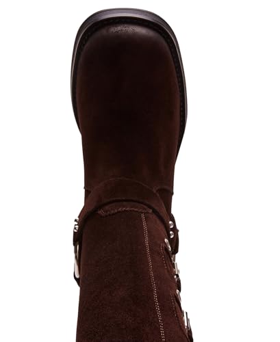 Steve Madden Women's Brocks Fashion Boot, Brown Suede, 8.5
