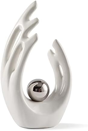 FJS Modern Art Ceramic Statue Home Decor Accents Table Decoration for Living Room Office Dining Room Kitchen Cabinets Apartment