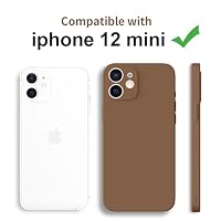 HGH für iPhone 12 Mini Hülle Silikon mit Lanyard, Handyhülle für iPhone 12 Mini Ultra Dünne Rundumschutz mit Weichem Microfiber-Innenfutter Kratzfest Schutzhülle Braun – Ansicht 2