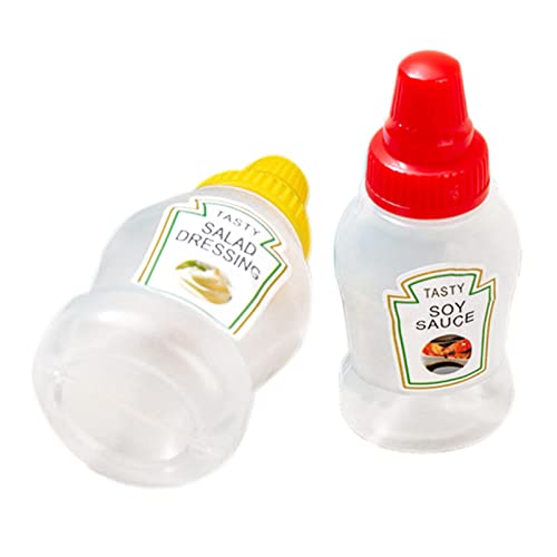 LAFANDE Condiment Squeeze Bottle | Refillable Ketchup Bottles, Salad Sauces Syrup Containers Bottles, Portable Dressing Bottles for Lunch Box Box