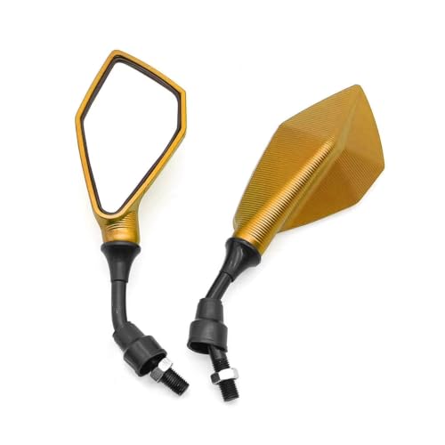 Espejos retrovisores de motocicleta lateral flexible con manillar ajustable de 10mm