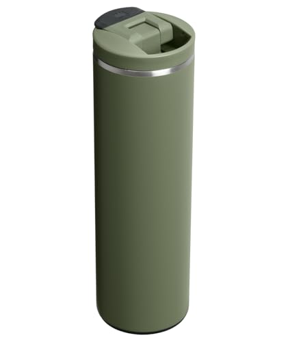 Image of STANLEY Transit FlipTop Mug | Leakproof Coffee Travel Cup | Vacuum Insulated Stainless Steel | Stays Hot or Cold for Hours | BPA-Free | 16 oz | Dried Pine