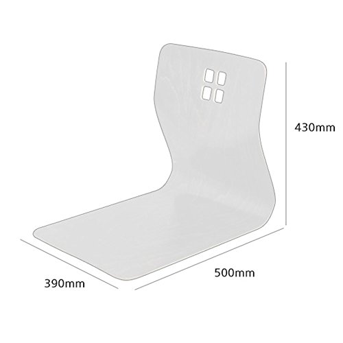 Veniall Floor Chair Japanese Legless Sitting Seat Wood L Shape Holding Home Living Room (Cherry)